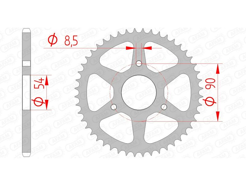 AFAM Steel Standard Rear Sprocket 146100 - 420