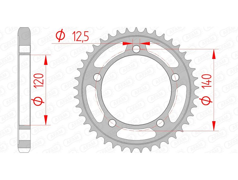 AFAM Steel Standard Rear Sprocket 14911 - 530