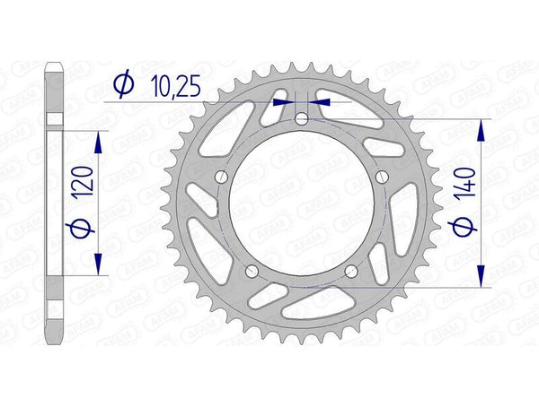 AFAM Aluminium Rear Sprocket 15605 - 520 15605-45