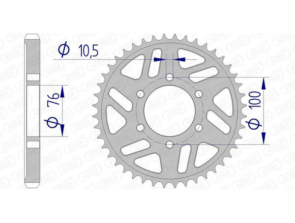 AFAM Aluminium Rear Sprocket 15902 - 530 15902-45