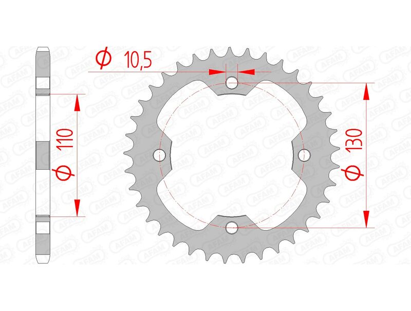 AFAM Steel Standard Bakdrev 16406 - 520