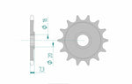 AFAM Steel Self-Cleaning Front Sprocket 20206 - 520