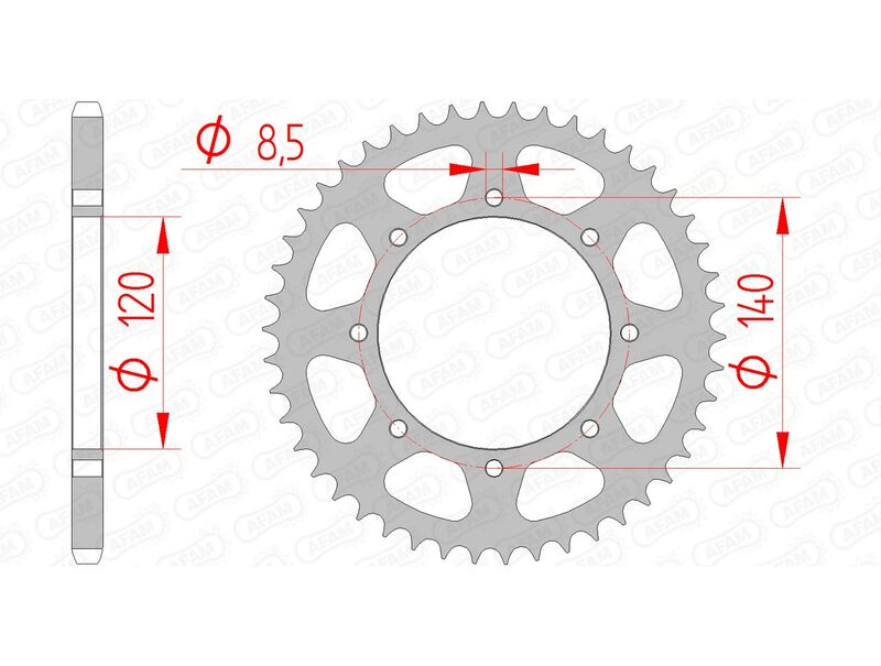 AFAM Steel Standard Rear Sprocket 16600 - 520