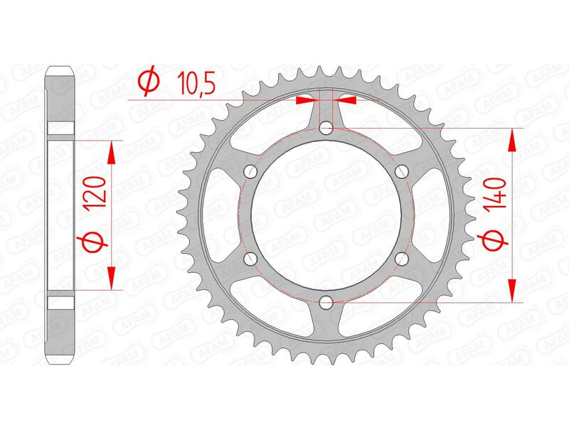 AFAM Steel Standard Rear Sprocket 16603 - 530