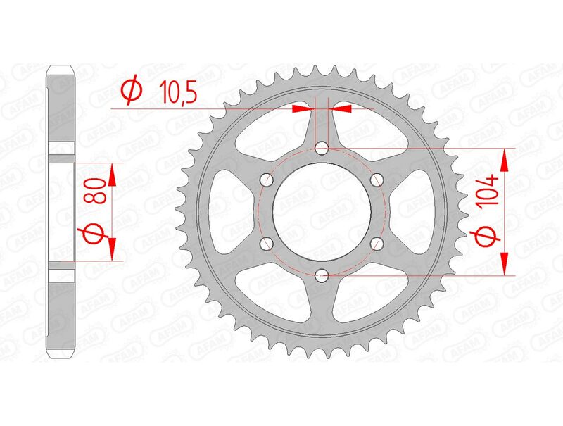 AFAM Steel Standard, zadním mluvením 16604 - 530