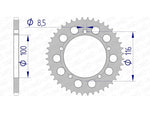 AFAM Aluminium Rear Sprocket 17100420