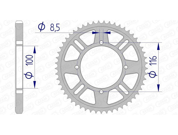 AFAM Aluminium Rear Sprocket 17105428 17105-51