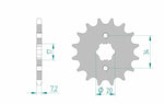 AFAM Steel Standard Front Sprocket 20209 - 428