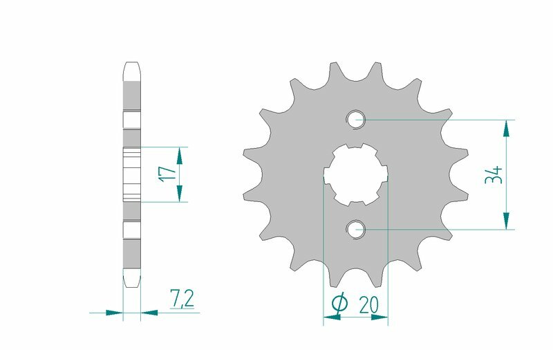 AFAM Steel Standard Front Sprocket 20209 - 428