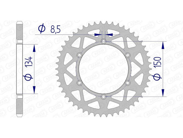 AFAM Aluminium Rear Sprocket 17206520 17206N-48