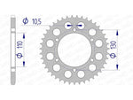 AFAM Aluminium Rear Sprocket 17500520