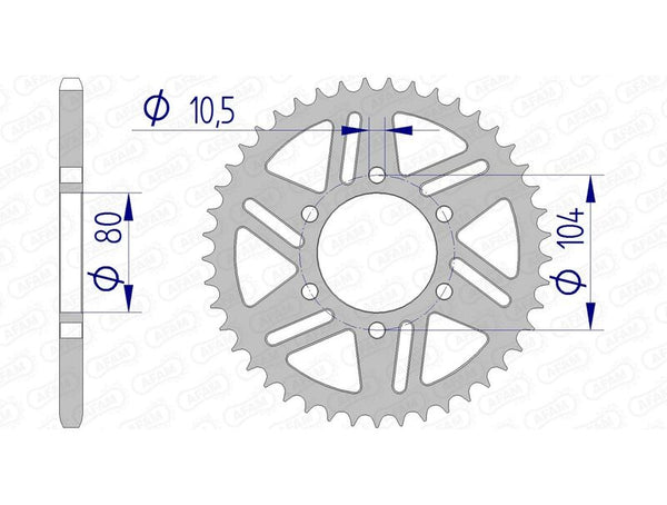 AFAM Aluminium Rear Sprocket 17606520 17606-42
