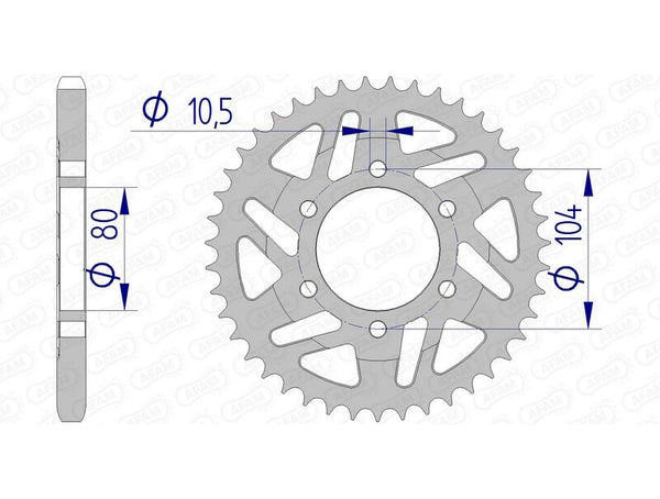 AFAM Aluminium Rear Sprocket 17610525 17610-42