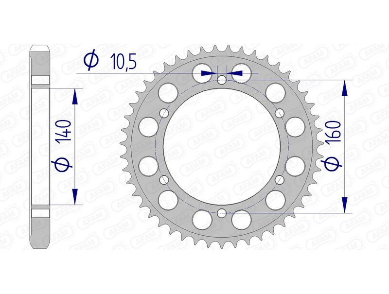 AFAM Aluminium Rear Sprocket 17701530