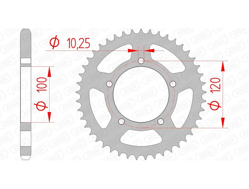 AFAM Steel Standard Back Sprock 35800 - 525