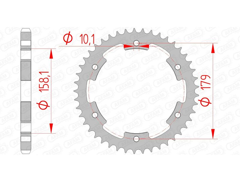 AFAM Steel Standard Rear Sprocket 35804 - 525