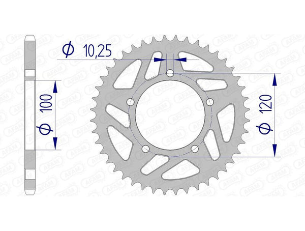 AFAM Aluminium Rear Sprocket 36801 - 520 36801-40