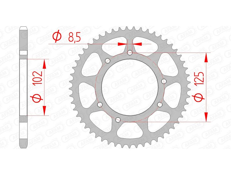 AFAM Steel Standard Rear Sprocket 41100 - 420