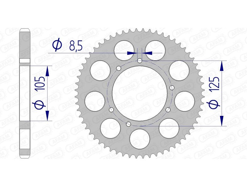 AFAM Aluminium Rear Sprocket 48200 - 428