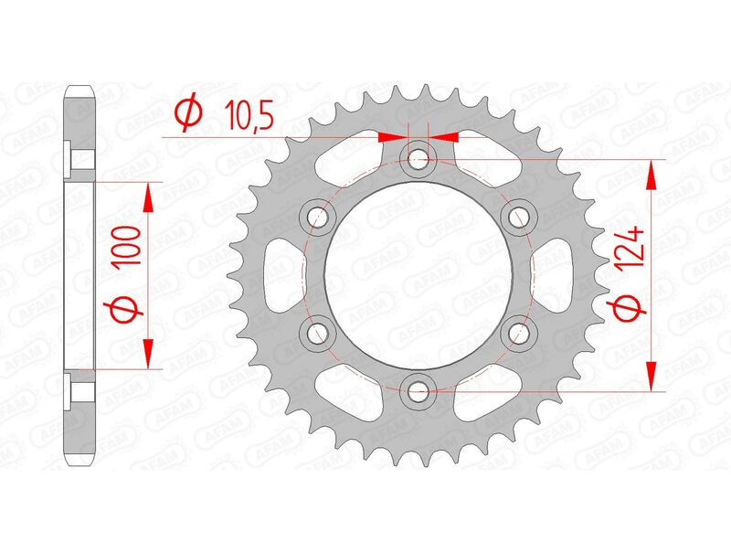 AFAM Steel Standard Rear Sprocket 50609 - 525