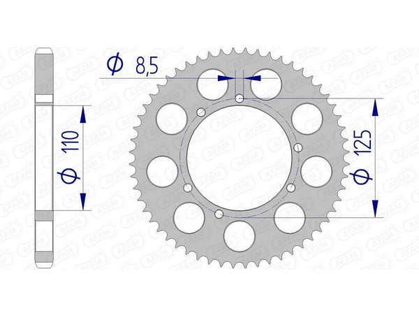 AFAM Aluminium Rear Sprocket 60104 - 428 60104-56