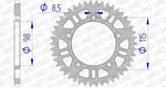 AFAM Aluminium Ultra-Light Self-Cleaning Rear Sprocket 72101 - 420