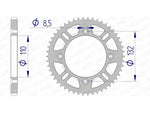 AFAM Aluminium Rear Sprocket 72102 - 428