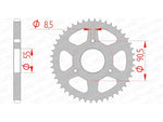 AFAM Steel Standard Rear Sprocket 80200 - 428