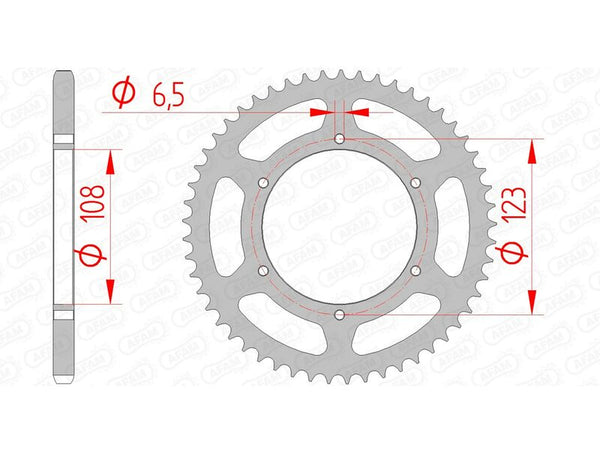 AFAM Steel Standard Rear Sprocket 92114 - 420 92114-53