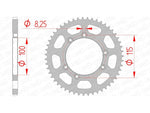 AFAM Steel Standard bakdrev 92115 - 420, kompatibelt med Beta och Fantic 50cc modeller. Precisionsdesign med 100 mm innerdiameter och 115 mm bultcirkel.