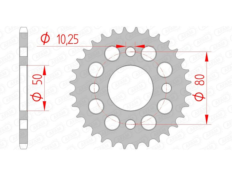 AFAM Steel Standard Rear Sprocket 92127 - 420