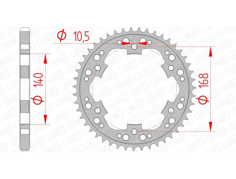 AFAM Steel Standard Rear Sprocket 92635 - 525