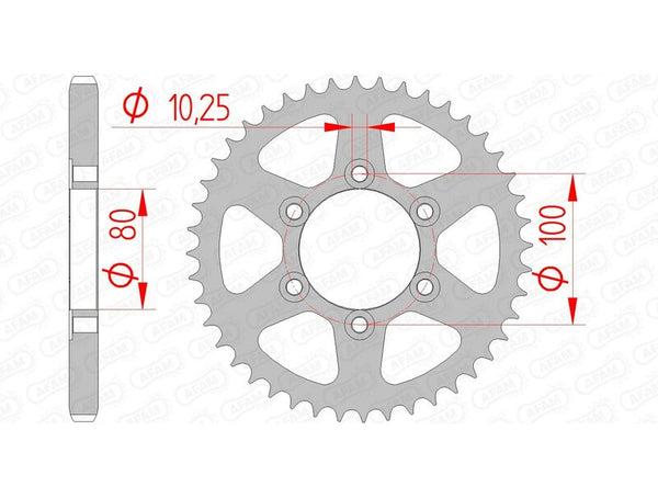 AFAM Steel Standard Rear Sprocket 92666 - 525 92666-39