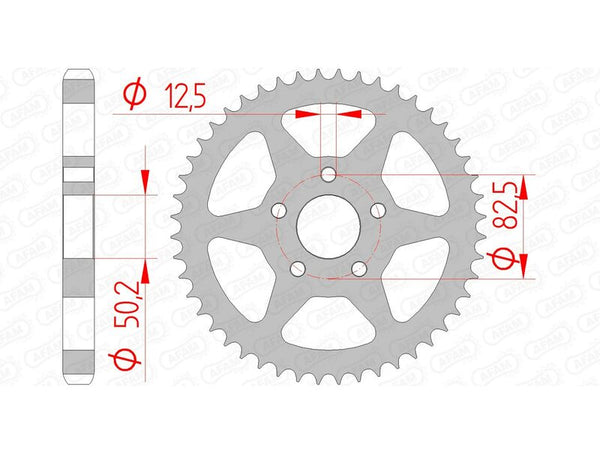 AFAM Steel Standard Rear Sprocket 92803 - 530 92803-40