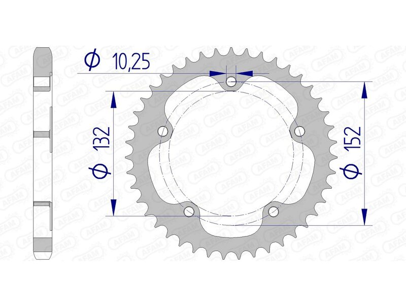 AFAM Aluminium Bakdrev 93836 - 525