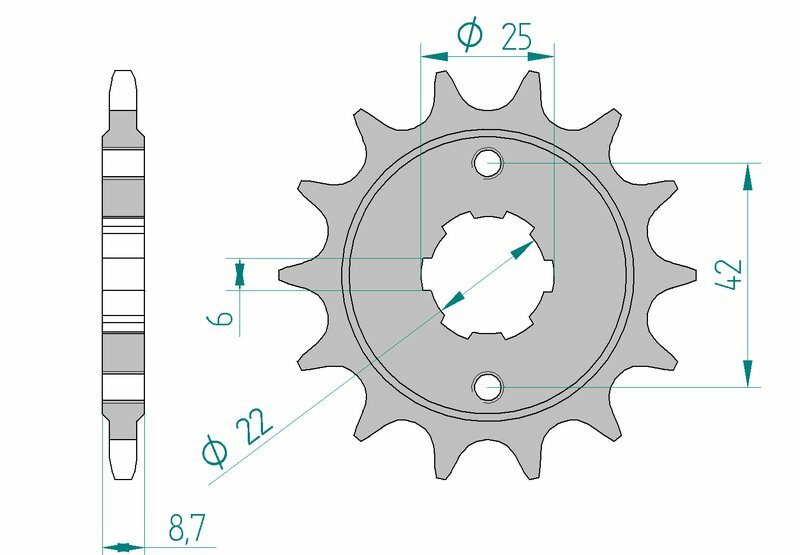 AFAM Steel Standard Front Sprocket 20401 - 520