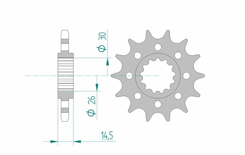 AFAM Steel Standard Front Sprocket 20609 - 525