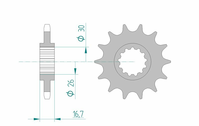 AFAM Steel Standard Front Sprocket 20612 - 525