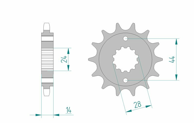 AFAM Steel Standard Front Sprocket 20614 - 525