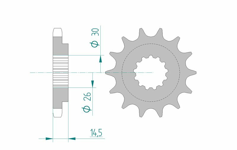 AFAM Steel Standard Front Sprocket 20801 - 530