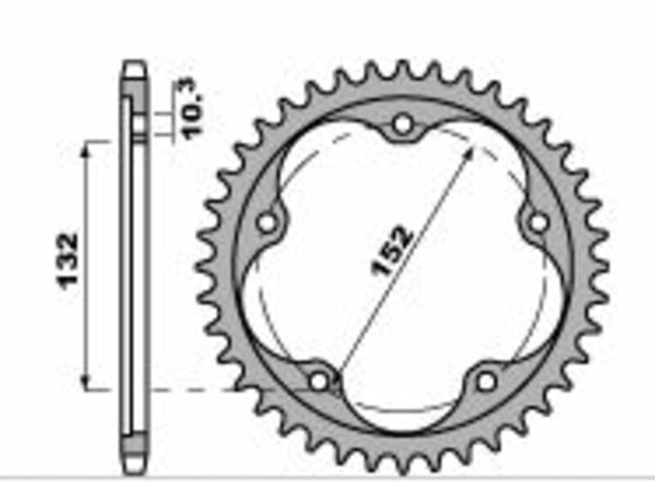 PBR Ultra-Light Aluminium Hard Anodized Rear Sprocket 4464 - 520 4464 43 LD