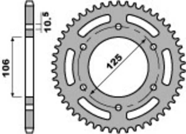 PBR Ultra-Light Aluminium Hard Anodized Rear Sprocket 4530 - 520 4530 48 LD
