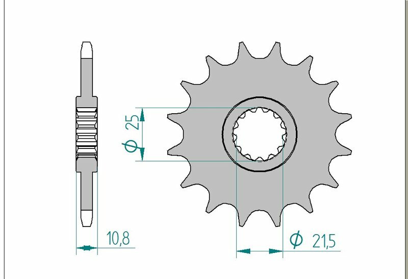 AFAM Steel Standard Front Sprocket 21512 - 520