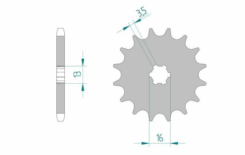 AFAM Steel Standard Front Sprocket 22102 - 428