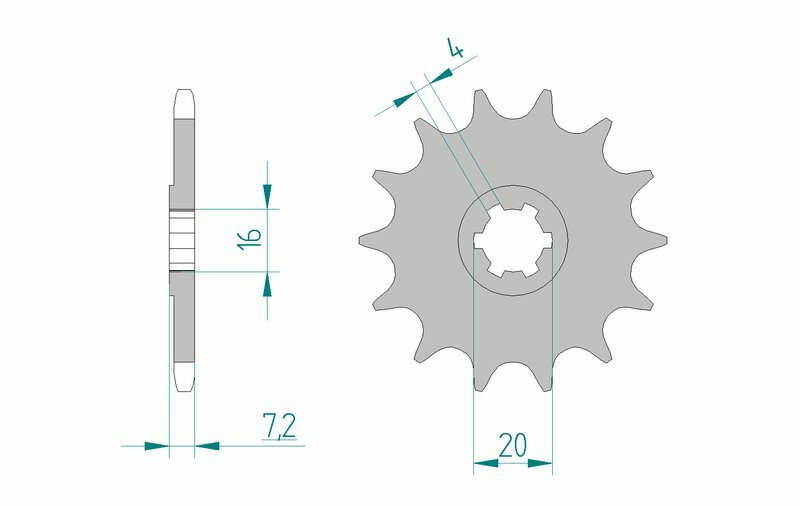 AFAM Steel Standard Front Sprocket 22104 - 520