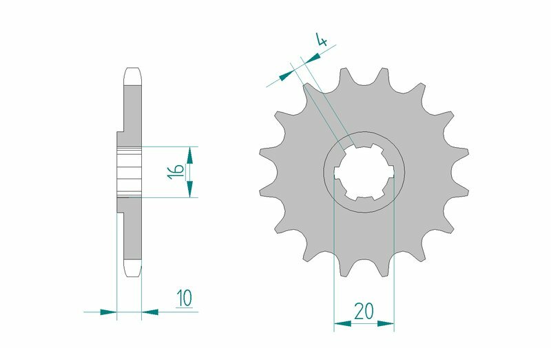 AFAM Steel Standard Framdrev 22205 - 428