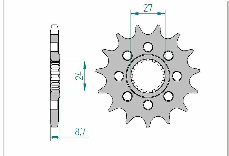 AFAM Steel Standard Front Sprocket 22901 - 525