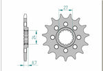 AFAM Steel Standard Framdrev 22902 - 520 för Suzuki GSX-R 1000. Hållbart stålframdrevsdesign med 24 mm navbredd och 8,7 mm tjocklek.