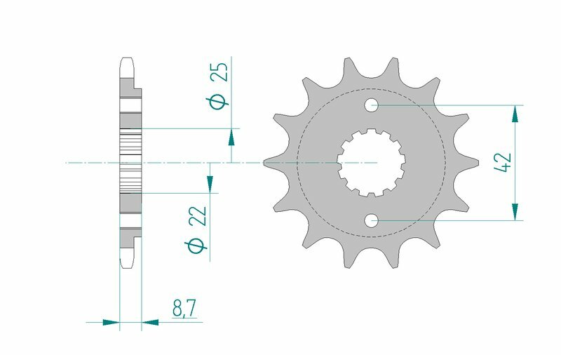 AFAM Steel Standard Front Sprocket 24501 - 520