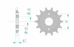 AFAM Steel Standard Front Sprocket 24501 - 520